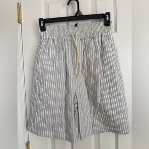 Casual Striped Quilted Women's Bermuda Shorts